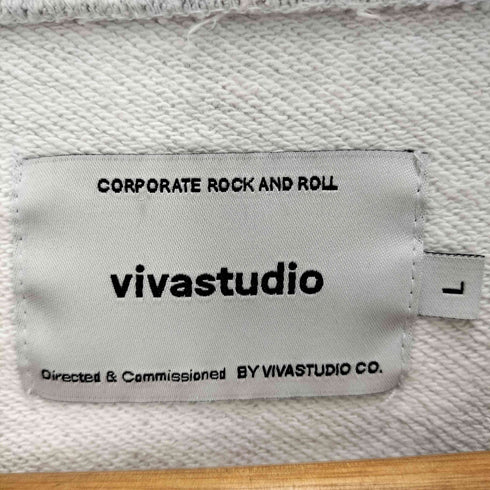 ビバスタジオ vivastudio フロントプリント クルーネックトレーナー メンズ L