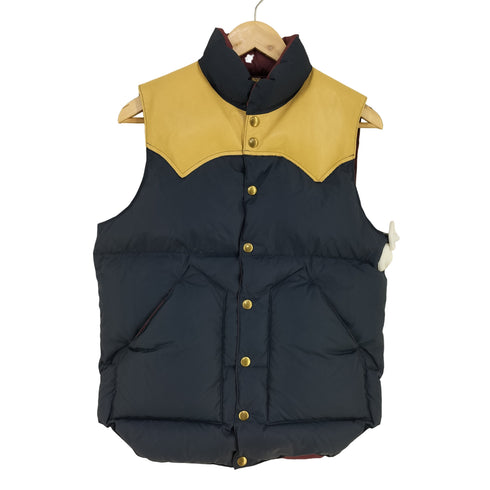 ロッキーマウンテンフェザーベッド Rocky Mountain FeatherBed ウエスタンレザー切替 ダウンベスト メンズ US:36