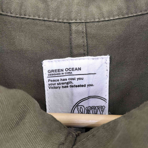 GREEN OCEAN ダブルボタン ミリタリージャケット メンズ import:XL
