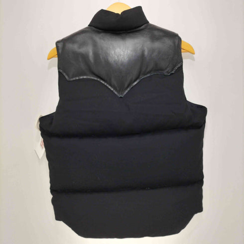 ロッキーマウンテンフェザーベッド Rocky Mountain FeatherBed 別注 ウール レザー切替ダウンベスト メンズ US:38