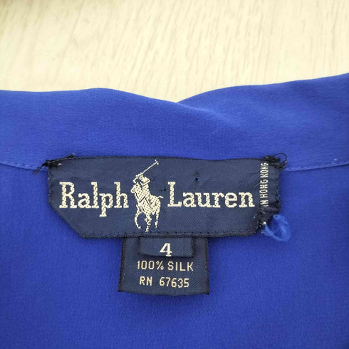 ラルフローレン RALPH LAUREN シルクシャツワンピース レディース US:4