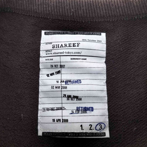シャリーフ SHAREEF ネップデザイン コットンスウェット メンズ JPN:3