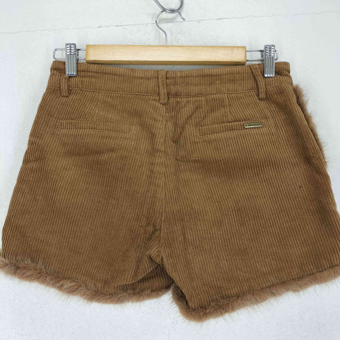 サイドファーコーデュロイショートパンツ Y2K レディース