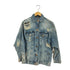 ザラ ZARA MADE IN MOROCCO ダメージ デニムジャケット レディース import:S