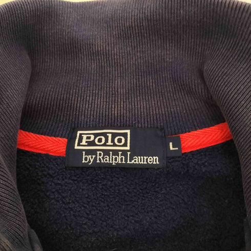 ポロバイラルフローレン Polo by RALPH LAUREN 90s RL-92 刺繍デザインハーフジップスウェット メンズ import:L