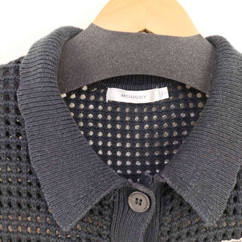 マウジー moussy STRIPED CROCHET SHIRT レディース FREE