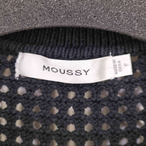 マウジー moussy STRIPED CROCHET SHIRT レディース FREE