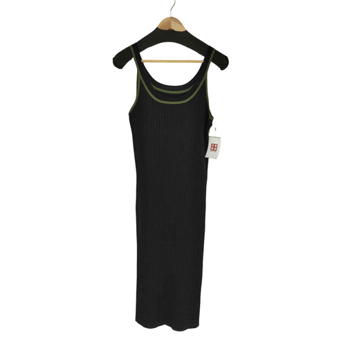 ラウンジドレス Loungedress サイドスリッド ノースリーブ ニットワンピース レディース FREE