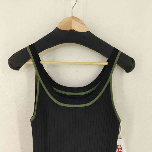 ラウンジドレス Loungedress サイドスリッド ノースリーブ ニットワンピース レディース FREE
