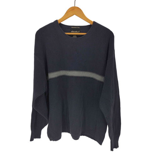 エディーバウアー Eddie Bauer 90-00S 黒タグ イギリス製 コットンニット メンズ JPN:XL