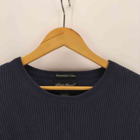 エディーバウアー Eddie Bauer 90-00S 黒タグ イギリス製 コットンニット メンズ JPN:XL