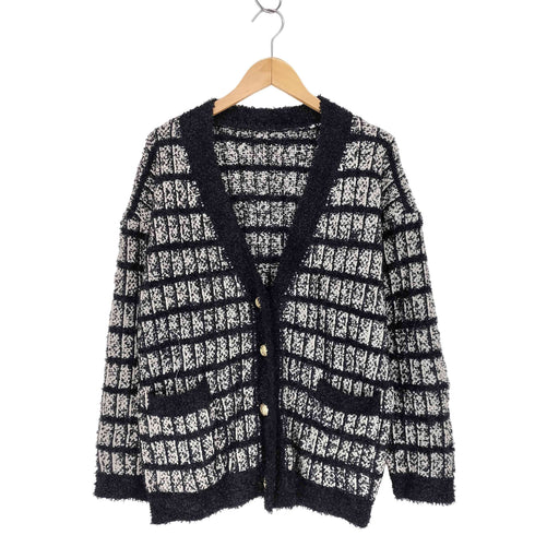 GIRL DRESS FOR NOW チェック柄シャギーカーディガン select レディース FREE