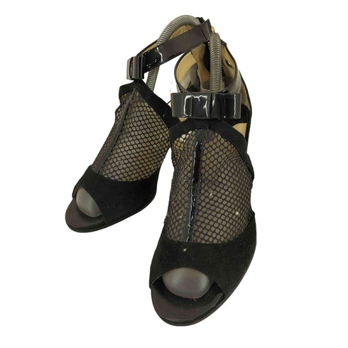 ジミーチュウ JIMMY CHOO MADE IN ITALY メッシュ切替 スウェード パンプス レディース EUR:38