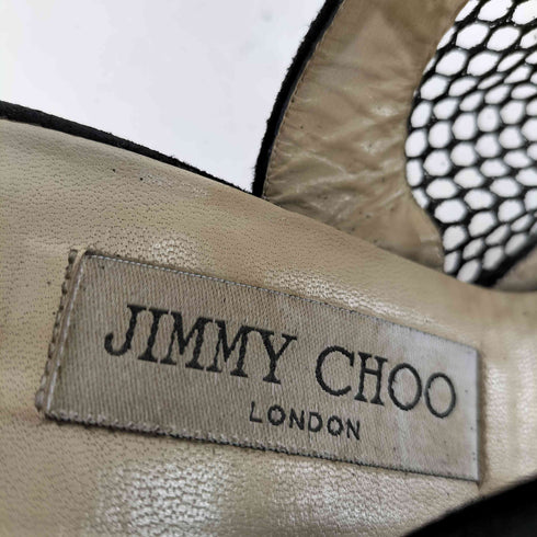 ジミーチュウ JIMMY CHOO MADE IN ITALY メッシュ切替 スウェード パンプス レディース EUR:38