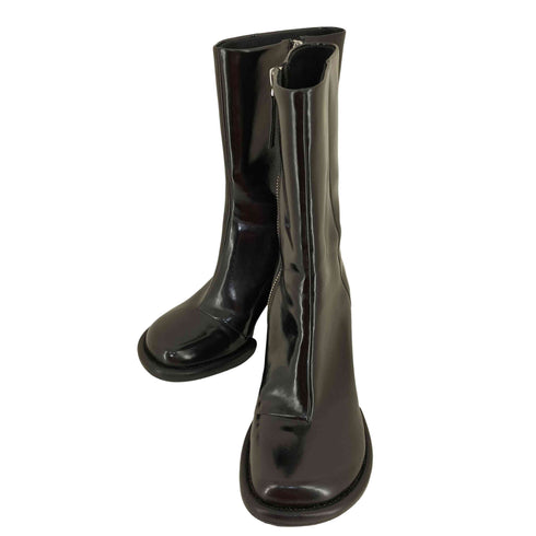 チャールズキース CHARLES & KEITH Tubular Zip-Up Ankle Boots チューブラー ジップアップアンクルブーツ レディース JPN:23.5