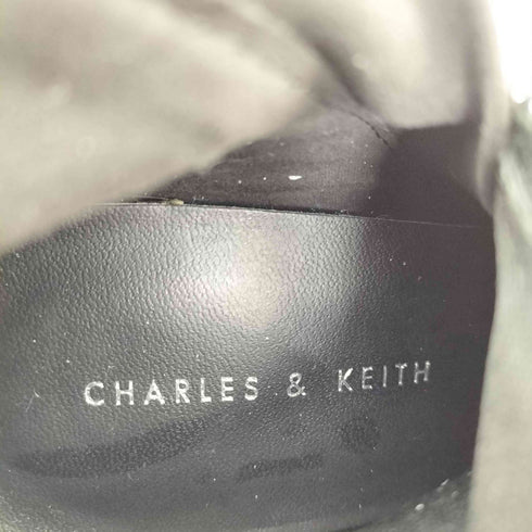 チャールズキース CHARLES & KEITH Tubular Zip-Up Ankle Boots チューブラー ジップアップアンクルブーツ レディース JPN:23.5