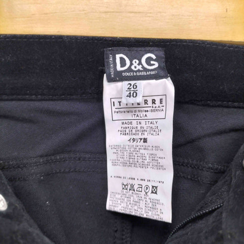 ドルチェアンドガッバーナ DOLCE&GABBANA MADE IN ITALY OPTIジップ スエードフレアパンツ レディース 26/40