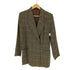 マークスアンドスペンサー MARKS&SPENCER 英国製 PURE NEW WOOL チェック ダブルブレスト テーラードジャケット レディース UK:16