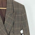 マークスアンドスペンサー MARKS&SPENCER 英国製 PURE NEW WOOL チェック ダブルブレスト テーラードジャケット レディース UK:16