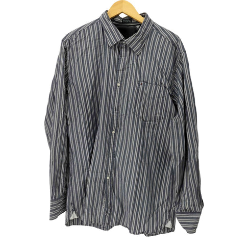 トミーヒルフィガー TOMMY HILFIGER オーバーサイズストライプ長袖シャツ メンズ JPN:XL