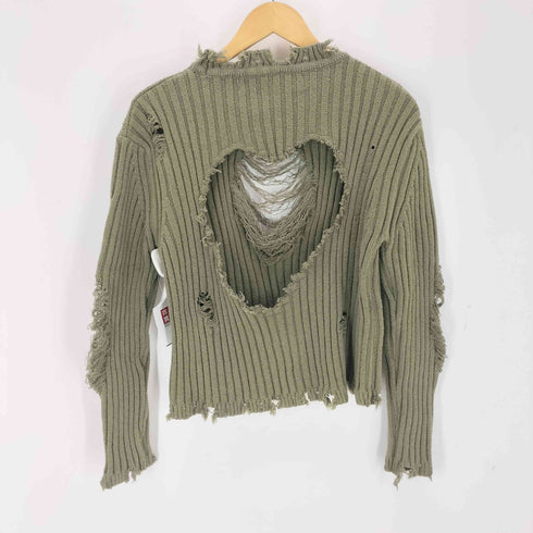 OPEN YY DAMAGED HEART PULLOVER レディース 001