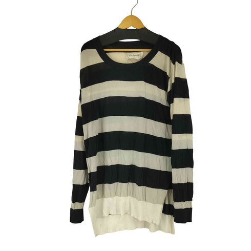 ノゾミイシグロ NOZOMI ISHIGURO スリットボーダーニットワンピース レディース ONE SIZE