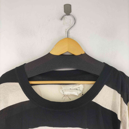 ノゾミイシグロ NOZOMI ISHIGURO スリットボーダーニットワンピース レディース ONE SIZE