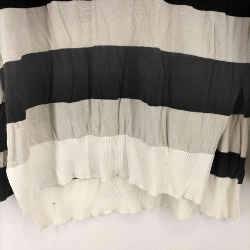 ノゾミイシグロ NOZOMI ISHIGURO スリットボーダーニットワンピース レディース ONE SIZE