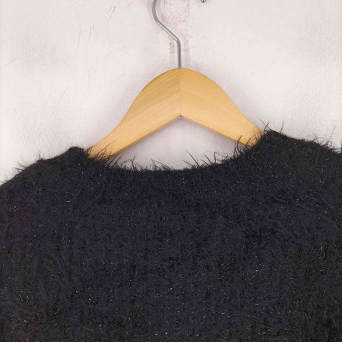 リエンダ rienda Lame Mall Shaggy Knit TOP レディース
