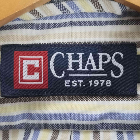 チャップス CHAPS ロゴ刺繍 ストライプ コットン ボタンダウンシャツ メンズ import:M