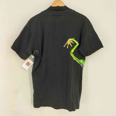 ヘインズ Hanes USA製 シングルステッチ カエルプリント クルーネックTシャツ 爬虫類 メンズ import:M