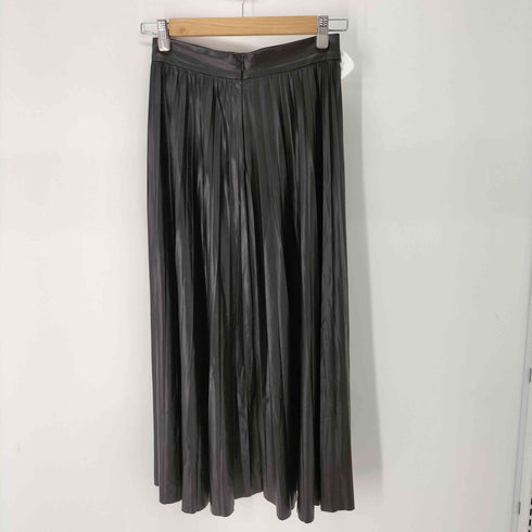 ザラ ZARA フェイクレザーロングプリーツスカート レディース JPN:XS