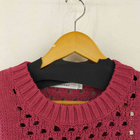マウジー moussy CROCHET ニットタンク レディース FREE