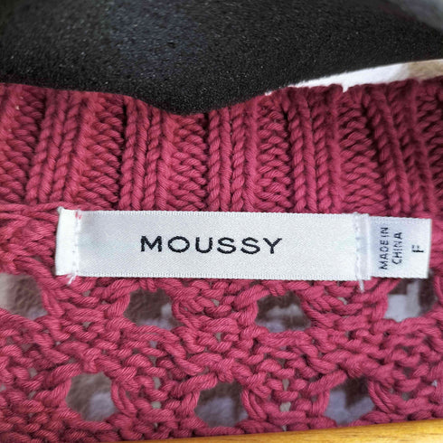 マウジー moussy CROCHET ニットタンク レディース FREE