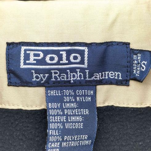 ポロバイラルフローレン Polo by RALPH LAUREN 90-00S ポニー刺繍 裏地フリース ナイロン混 比翼 ブルゾン ジャケット メンズ import:S