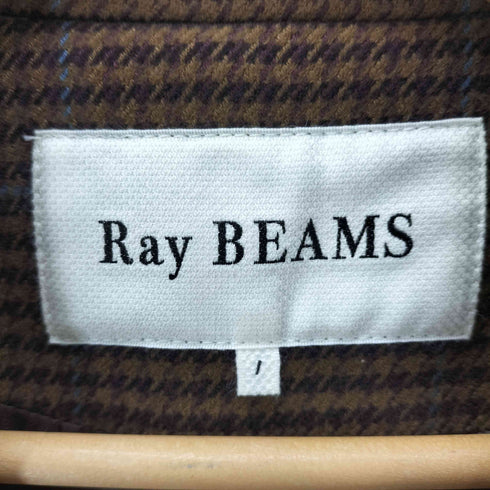 レイビームス Ray BEAMS チェック 4ボタン ダブル チェスターコート レディース 1