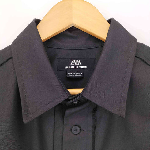 ザラ ZARA SHIRT WITH CONTRASTING PIPING テクニカルシャツ メンズ import:M