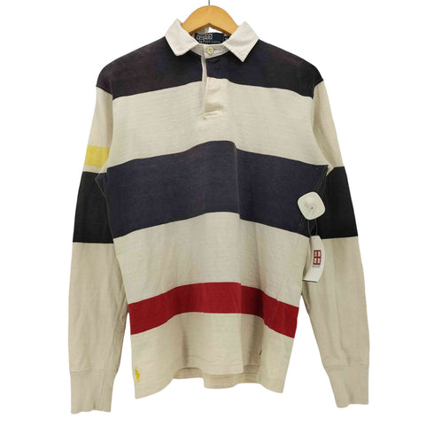 ポロバイラルフローレン Polo by RALPH LAUREN ポニー刺繍 ボーダー ラガー シャツ メンズ import:M