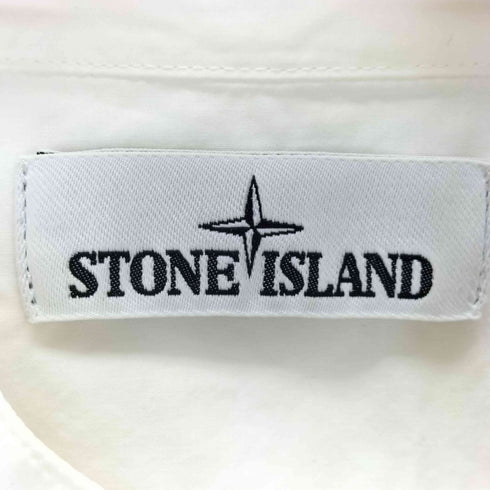 ストーンアイランド STONE ISLAND ロゴ刺繍 バンドカラーシャツ メンズ JPN:M