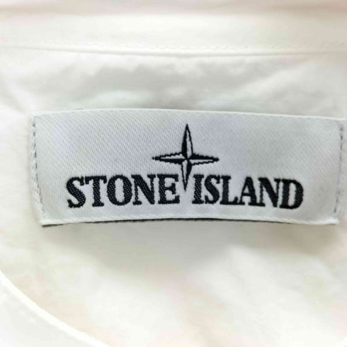 ストーンアイランド STONE ISLAND ロゴ刺繍 バンドカラーシャツ メンズ JPN:M