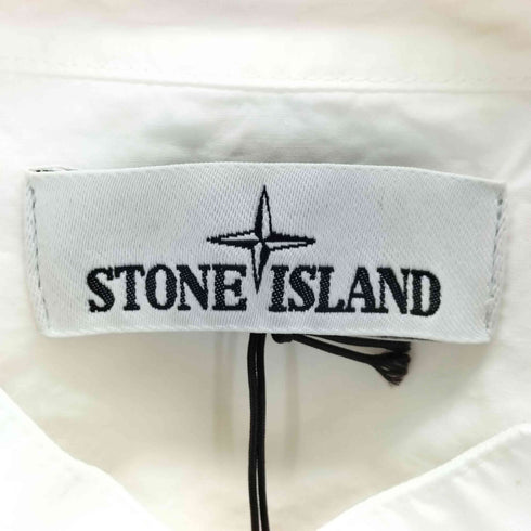 ストーンアイランド STONE ISLAND ロゴ刺繍 バンドカラーシャツ メンズ JPN:M