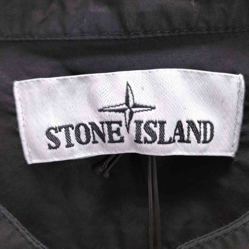 ストーンアイランド STONE ISLAND アームロゴ刺繍 バンドカラーシャツ メンズ JPN:M