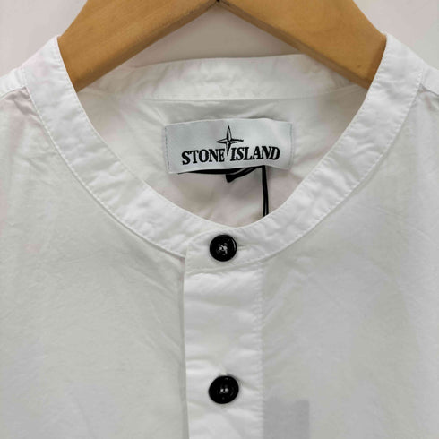 ストーンアイランド STONE ISLAND アームロゴ刺繍 バンドカラーシャツ メンズ JPN:M