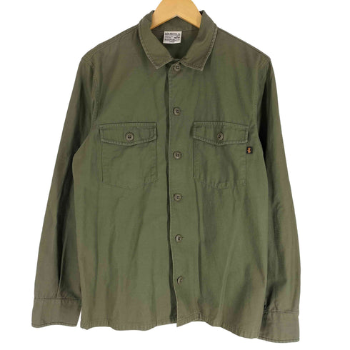 アルファインダストリーズ ALPHA INDUSTRIES ユーティリティーシャツジャケット アーミーグリーン メンズ import:L