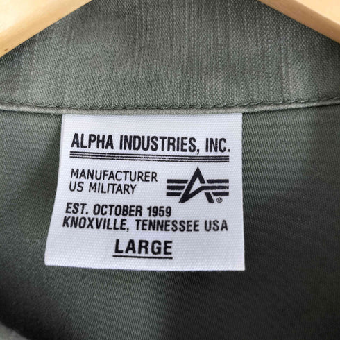 アルファインダストリーズ ALPHA INDUSTRIES ユーティリティーシャツジャケット アーミーグリーン メンズ import:L
