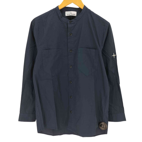ストーンアイランド STONE ISLAND アームロゴ刺繍 バンドカラーシャツ メンズ JPN:M