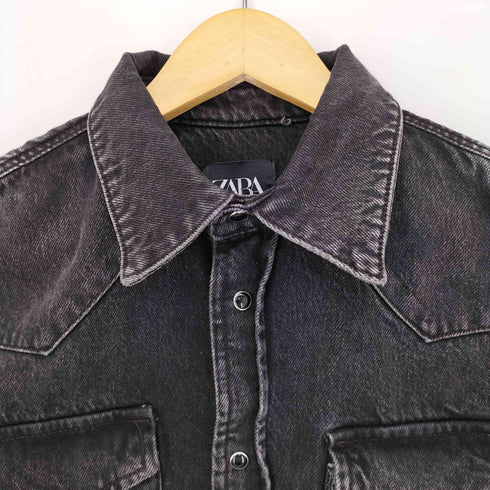 ザラ ZARA ウエスタンデニムシャツ メンズ import:M