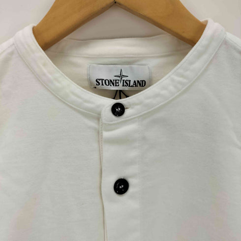 ストーンアイランド STONE ISLAND アームロゴ刺繍 コットンバンドカラーシャツ メンズ JPN:M
