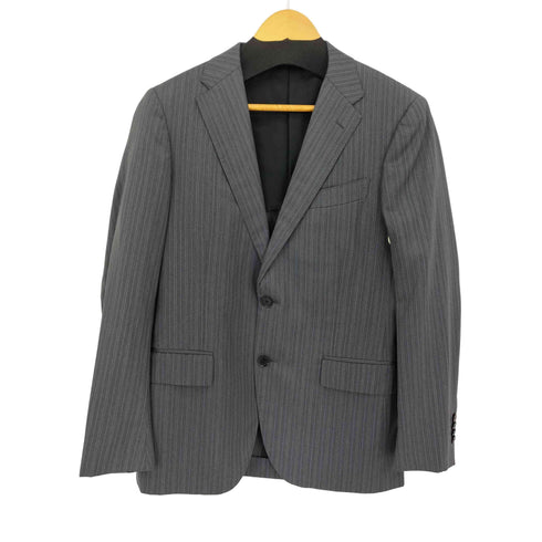 シンプリシテプリュス SIMPLICITE PLUS Loro Piana SUPER 130'S WOOL 2B ストライプ テーラードジャケット メンズ FR:46