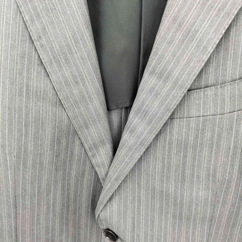 シンプリシテプリュス SIMPLICITE PLUS Loro Piana SUPER 130'S WOOL 2B ストライプ テーラードジャケット メンズ FR:46